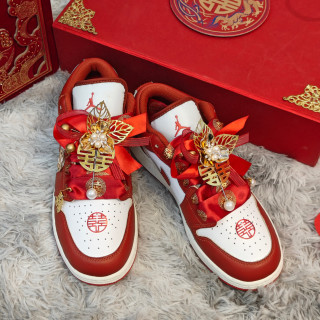 NIKE 耐克 女子aj红色秀禾婚鞋