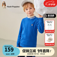 暇步士(Hush Puppies)童装儿童男女中性大童秋季柔软舒适时尚百搭线衣 宝蓝B 130cm