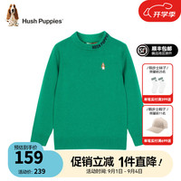 暇步士（Hush Puppies）童装儿童男女中性大童秋季柔软舒适时尚百搭线衣 亮果绿B 130cm