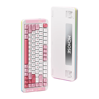 MCHOSE 迈从 X75 V2 75键 三模机械键盘 桃夭粉 风信子轴 RGB
