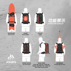 JONES DSCNT RAS 中性款多功能滑雪背包 32L