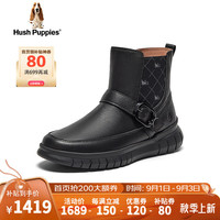 暇步士（Hush Puppies）短靴女士高帮时装百搭英伦切尔西靴B7B04DD4