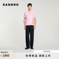 SANDRO【联名系列】2024秋季男女同款粉色衬衫SHPCM01193 60/粉色 XS