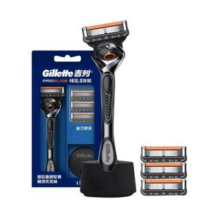 Gillette 吉列 锋隐致顺 胡须刀手动 刀架*1+刀头*4+底座