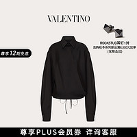 华伦天奴VALENTINO【秋冬】女士轻质羊毛衬衫 黑色 36