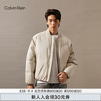 Calvin Klein Jeans【防风防泼水】24秋季男士ck棒球领鸭绒羽绒服J326657 PD7-卡其米 S