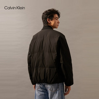 Calvin Klein Jeans【防风防泼水】24秋季男士ck棒球领鸭绒羽绒服J326657 BEH-太空黑 XXL