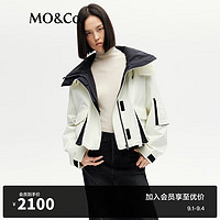 MO&Co.【90%鸭绒×防风防水透湿】功能工装风羽绒服摩安珂 米杏色 XS/155