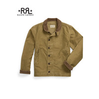 RRL男装 24年秋灯芯绒衣领棉质甲板夹克RL93745 250-卡其色 XL