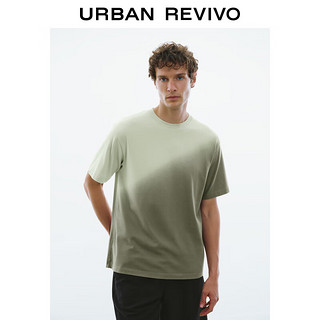 URBAN REVIVO UR2024秋季新款男装时尚简约渐变撞色圆领短袖T恤UMF440137