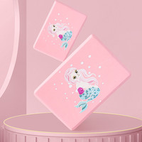 艾舞戈瑜伽砖儿童舞蹈练功一字马辅助工具女童可爱印花砖头防滑抗压泡沫 【2块装】水晶粉-美人鱼（200g）