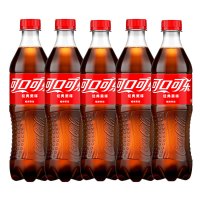 可口可乐 经典碳酸饮料 500ml*5瓶家用解渴夏季可乐碳酸汽水含糖