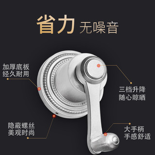 阳台升降晾衣架 手摇双杆式晾衣杆室内手动自动晒衣架 不锈钢圆杆