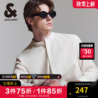 杰克·琼斯(JACK&JONES)男装衣服秋季纯棉纯色简约长袖衬衫男士小立领衬衣商务休闲衬衫
