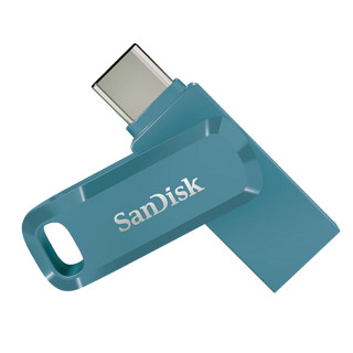 SanDisk 闪迪 128GB Type-C USB3.2 U盘 至尊高速DDC3青花蓝 读速400MB/s手机笔记本电脑双接口优盘