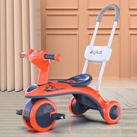 孩智乐 儿童脚踏车儿童三轮车宝宝脚踏车1-6岁幼儿推车遛弯神器脚踏推车 绿色脚踏三轮+音乐彩灯+推杆