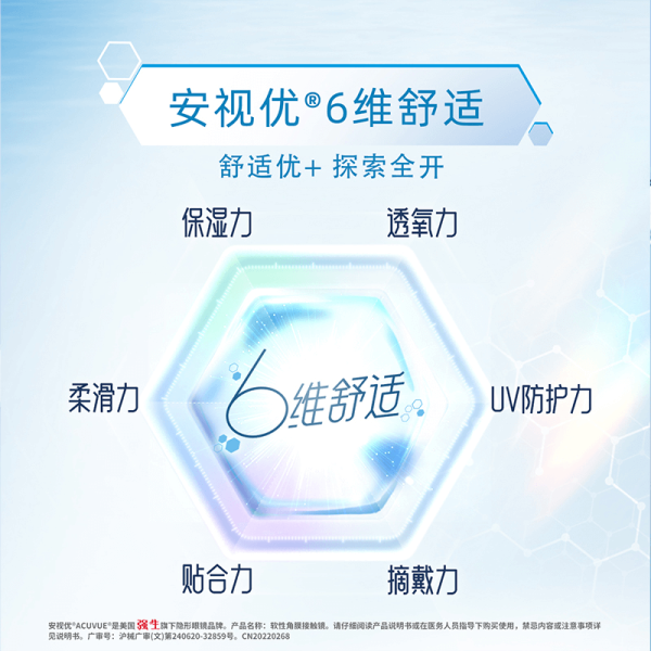 值选、88VIP：Johnson & Johnson 强生 安视优 舒日隐形近视眼镜 日抛30片 舒适水润！