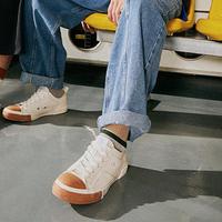 Champion【品牌】撞色低帮帆布鞋女简约百搭休闲运动鞋小白鞋板鞋女