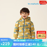 丽婴房（Les enphants）儿童三防羽绒服男童女童2024冬装连帽外套宝宝羽绒服 军绿黄 110CM