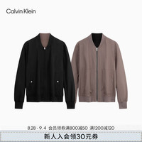 Calvin Klein Jeans24秋季新款男士ck双面穿休闲通勤棒球领夹克外套J327465 BEH-太空黑