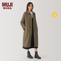 无印良品（無印良品 MUJI）女式 不易沾水防紫外线立领大衣 外套女款早秋风衣