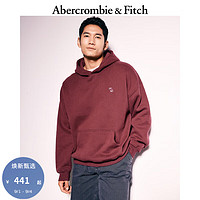 Abercrombie & Fitch 小麋鹿套头抓绒连帽卫衣KI122-4259 酒红色