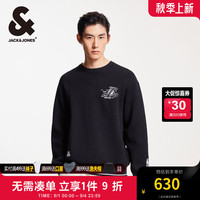 杰克·琼斯(JACK&JONES)秋季新款NBA联名湖人队弹力针织面料潮流百搭圆领毛衣男224413002