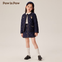 PawinPaw卡通小熊童装2024年秋冬女童短裙小香风半裙优雅气质 Navy藏青色/59 110cm