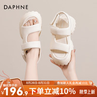 达芙妮(DAPHNE)达芙妮官方厚底凉鞋女款2024年新款软底舒适百搭休闲运动凉鞋QJ4