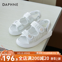 达芙妮(DAPHNE)达芙妮 小香风凉鞋女夏季2024拖鞋女外穿魔术贴运动沙滩凉鞋QJ4