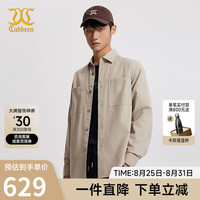 卡宾男装字母印花宽松衬衫24秋新款上衣潮流商场同款H3243109001 卡其色35