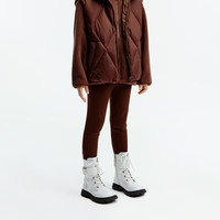 little MO&Co.抑菌 little moco童装24秋装女童加绒弹力修身打底裤长裤 深棕色 110/50