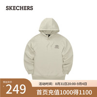 斯凯奇(Skechers)男女款宽松潮流舒适时尚百搭简约L324U099 浅棕色/0046 XS