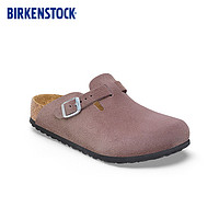 BIRKENSTOCK勃肯儿童牛皮绒面革外穿软木包头拖鞋Boston系列 紫色窄版1027894 32码