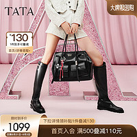 他她（TATA）2024冬时尚休闲时装长靴女7TG84DG4 黑色（单里） 41