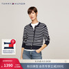 TOMMY HILFIGER24新款秋冬女纯棉刺绣条纹修身圆领开衫肌理感针织衫43148