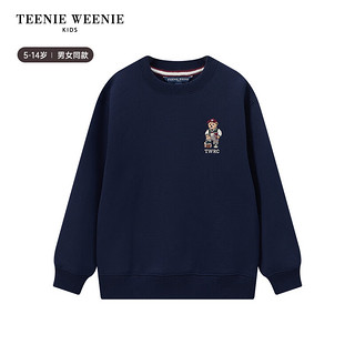 Teenie Weenie Kids小熊童装24秋冬新款男女童学院风刺绣加绒卫衣