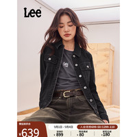 李 Lee24早秋标准版翻领黑色女长袖牛仔夹克外套潮LWT008907201 黑色 M