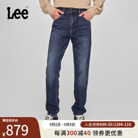 Lee24早秋731中腰锥形中深蓝男牛仔裤潮LMB100731206 中深蓝 38