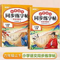 斗半匠 六年级上册字帖 六年级下册语文同步练字帖 小练字帖每日一练 硬笔字帖生字笔画练习（2册） 练字帖（上+下）