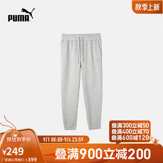 PUMA 彪马 官方 女子运动休闲抽绳加绒长裤 ELEVATED SWEAT PANT FL 674083 浅混合灰-04 M (160/62A)