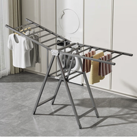 ORANGE 欧润哲 方管翼型落地晾衣架 1.6*1.35m 枪灰色 三层