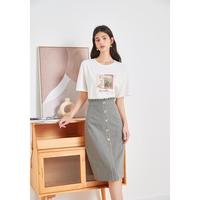 【口碑】格纹裙子简约气质时尚中长半身裙开叉包臀裙女