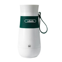 VDADA 便携式电热烧水壶保温出差旅行小型一体水壶加热烧水杯 墨绿色 旅行电热水壶