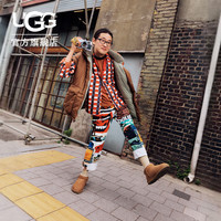 UGG秋季男士休闲舒适平底纯色圆头保暖时尚经典短靴雪地靴1137391 CHE  栗色 40 CHE | 栗色