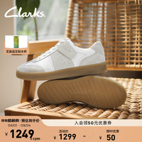 Clarks其乐Craftlite系列女款撞色拼接休闲运动缓震滑板鞋 白色 261811054 37.5