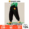 B.Duck【新品】小黄鸭童装男童运动长裤束脚春秋款宝宝针织裤洋气 黑色