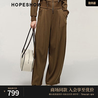 红袖商场同款宽松休闲裤秋季2024新款女装包容性松紧高腰小众运动长裤