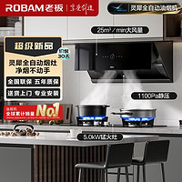 ROBAM 老板 烟灶套餐 25m³侧吸式变频油烟机灶具套装29X8S+57B0X天然气