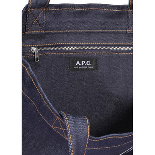 A.P.C.男女同款手提包 LOGO印花经典复古单肩包托特包购物手袋 拼接色 拼色 40*30*13CM